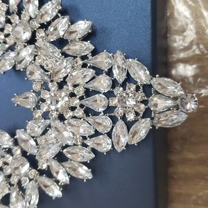 Rhinestone Necklace and Earrings